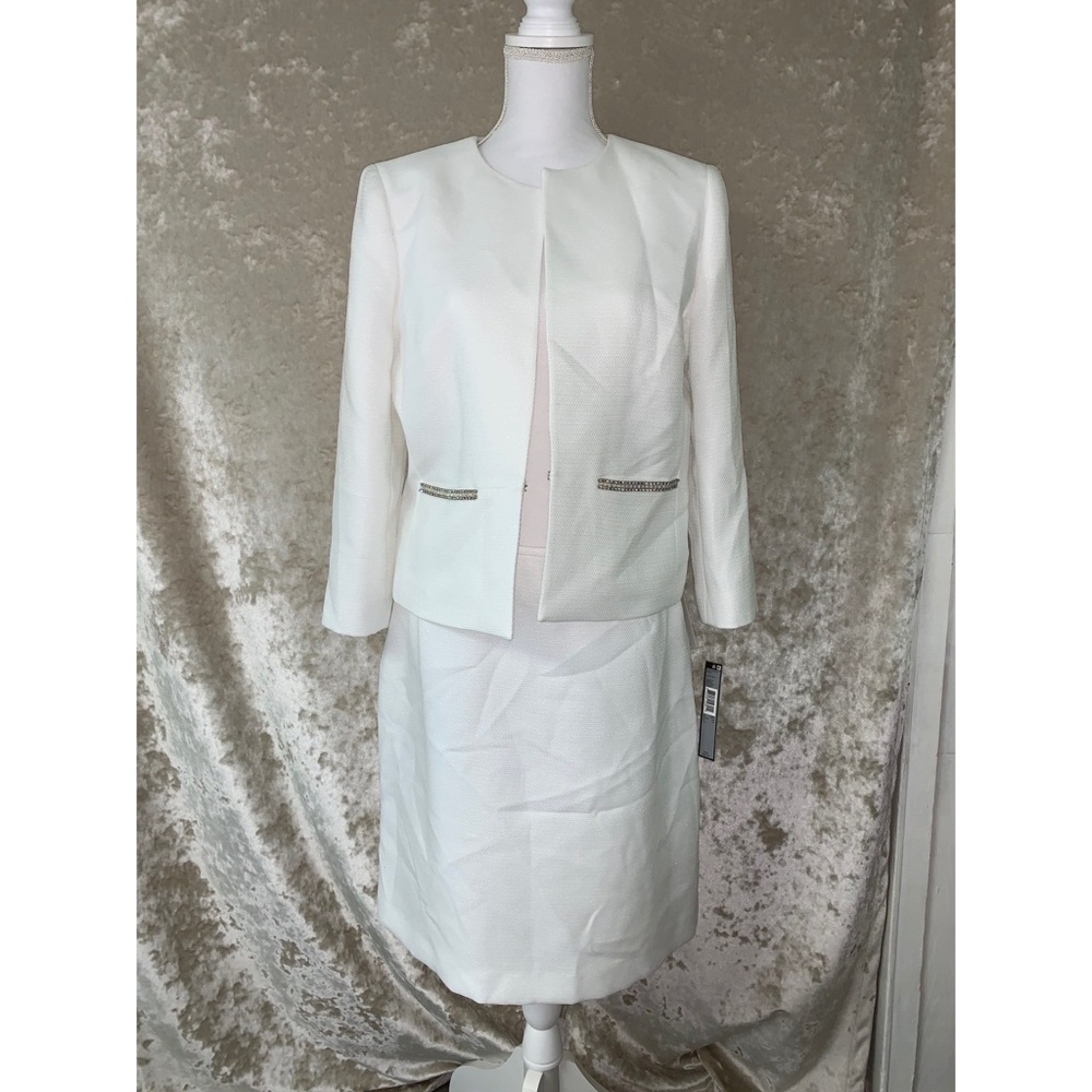 White Diamond Blazer & Skirt Set